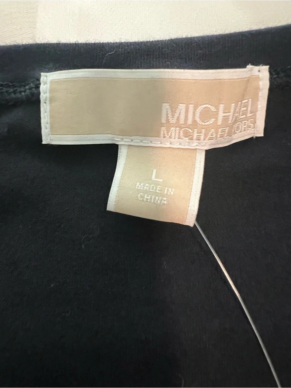 Michael Kors Black Tank with Silver Zipper Shoulder Detail New With Tags
